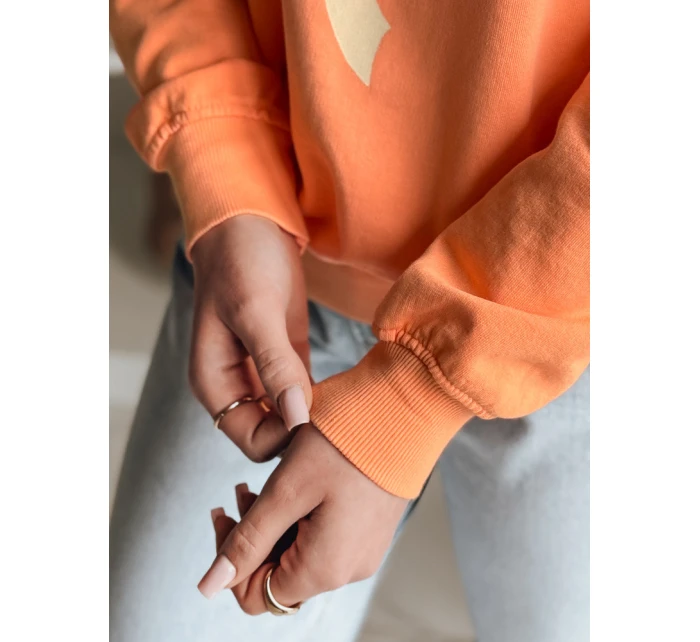 Dámská oversize mikina SOFTTIE oranžová FashionStreet BY1378 Dámská oversize mikina SOFTTIE oranžová FashionStreet BY1378