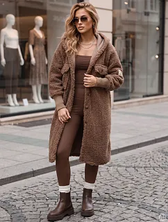 Bawełniany płaszcz damski z kapturem  model 22594300 - FashionStreet