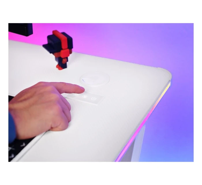Herní stůl TRUST GXT 709W LUMINUS RGB WHITE