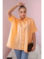 Bavlněná košile s krátkým rukávem meruňka Bavlněná košile s krátkým rukávem meruňka