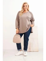 Dámská blůza Plus Size bavlněná s potiskem fango Dámská blůza Plus Size bavlněná s potiskem fango