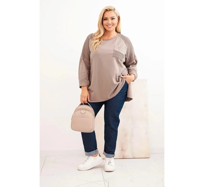 Dámská blůza Plus Size bavlněná s potiskem fango Dámská blůza Plus Size bavlněná s potiskem fango