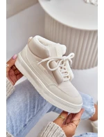 Zateplené dámské tenisky Big Star OO274A531 Krémové Zateplené dámské tenisky Big Star OO274A531 Krémové