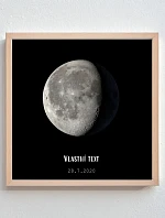 Personalizovaný magický fotoobraz v rámu - čtverec 20x20 - měsíční fáze