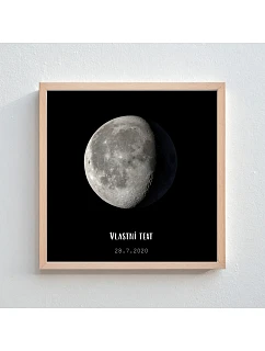 Personalizovaný magický fotoobraz v rámu - čtverec 20x20 - měsíční fáze