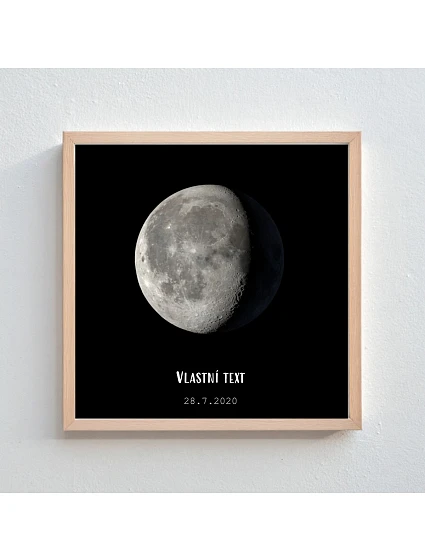 Personalizovaný magický fotoobraz v rámu - čtverec 20x20 - měsíční fáze Personalizovaný magický fotoobraz v rámu - čtverec 20x20 - měsíční fáze