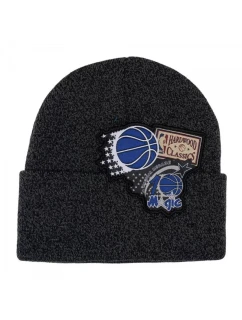 Pánská čepice Orlando Magic NBA Logo HCFK4341 Tmavě šedá s černou vzor - Mitchell & Ness