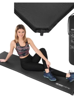 SAMONAFUKOVACÍ CESTOVNÍ MATRACE 180X50X3CM ČERNÁ