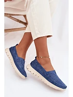 lehké dámské mokasiny  modré model 22067154 - SERGIO LEONE