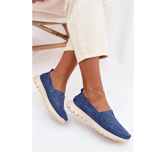 lehké dámské mokasiny  modré model 22067154 - SERGIO LEONE