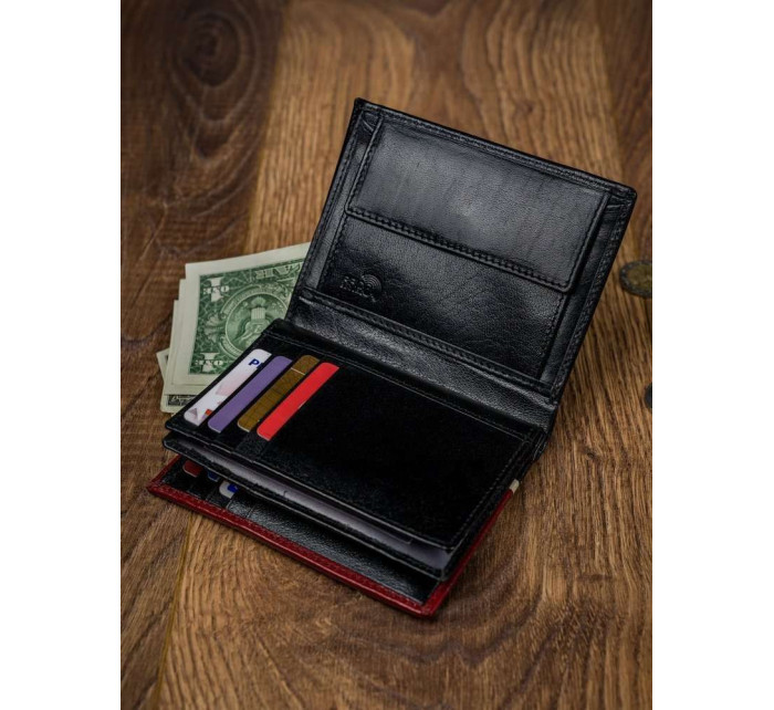 Pánské peněženky [DH] 331 RBA D BLACK RED černá
