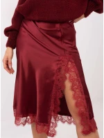 Spódnica MI SD model 21787890 bordowy - FPrice Spódnica MI SD model 21787890 bordowy - FPrice