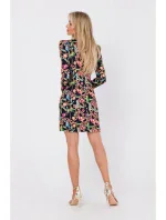 M756 Šaty s potiskem a modelujícím prošíváním - model 2 M756 Šaty s potiskem a modelujícím prošíváním - model 2