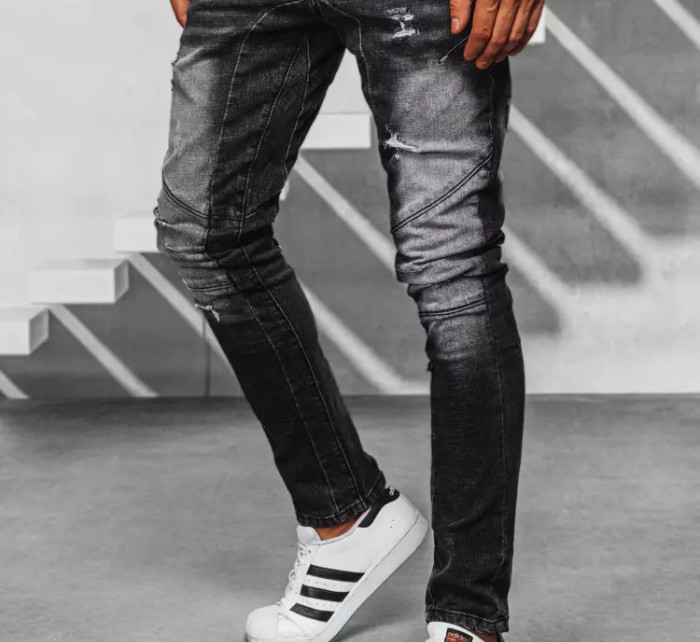 Černé pánské džínové kalhoty Dstreet UX3950