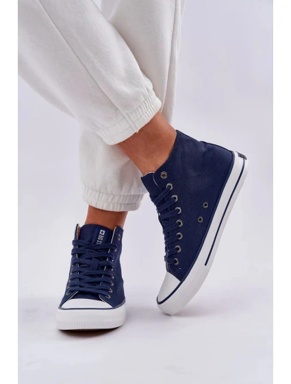 Dámské vysoké tenisky Big Star – tmavě modré Dámské vysoké tenisky Big Star – tmavě modré
