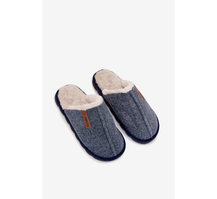 Pánské chlupaté papuče – tmavě modré Darielle Pánské chlupaté papuče – tmavě modré Darielle