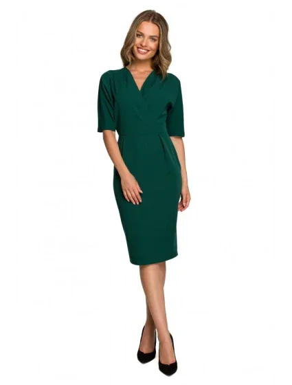Dámské šaty model 18717982 zelené - STYLOVE Dámské šaty model 18717982 zelené - STYLOVE