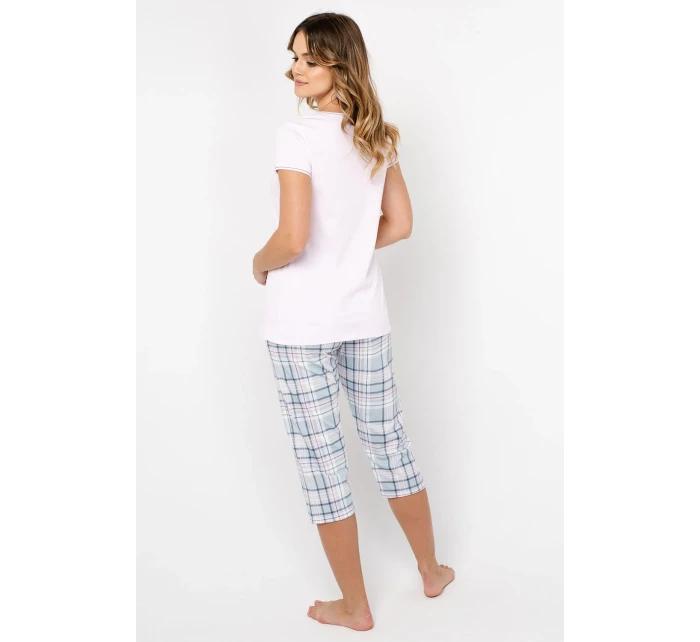 Italská móda Glamour po celé délce 3/4 velikosti sp. barva: světle růžová/potisk