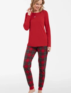 Italská móda Tess long length sp. barva:červená/potisk