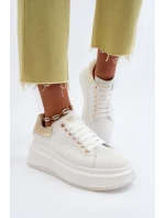 Dámské kožené tenisky GOE NN2N4031 Bílé