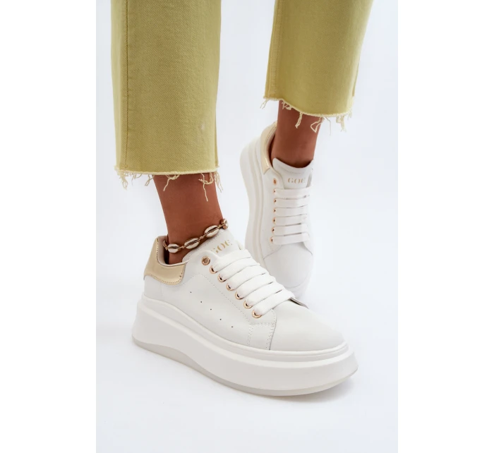 Dámské kožené tenisky GOE NN2N4031 Bílé