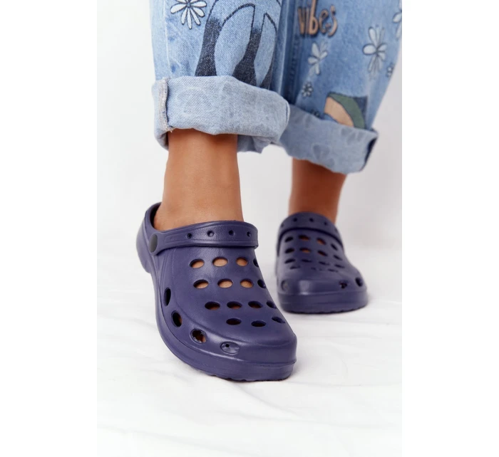 Dámské Nazouváky Tmavě Modré Pěnové Crocsy EVA Dámské Nazouváky Tmavě Modré Pěnové Crocsy EVA