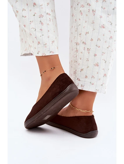 Dámské baleríny barefoot čokoládové model 22322334 - Boto Dámské baleríny barefoot čokoládové model 22322334 - Boto