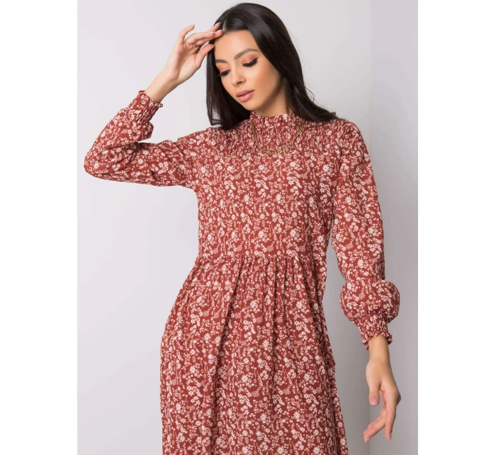 Šaty D50016F30263A tmavě oranžová Šaty D50016F30263A tmavě oranžová