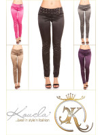 Sexy KouCla trousers with buckle and pinstripes