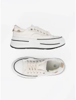 Zajímavé dámské  tenisky bílé platforma