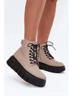 Boty na široké podrážce model 216833 Step in style