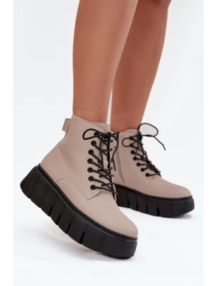 Boty na široké podrážce model 216833 Step in style Boty na široké podrážce model 216833 Step in style