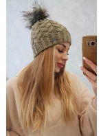 Fleecová čepice Daria K217 light khaki Fleecová čepice Daria K217 light khaki