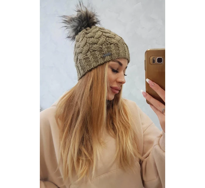 Fleecová čepice Daria K217 light khaki Fleecová čepice Daria K217 light khaki