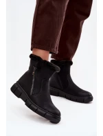 Dámské sněhule na platformě s kožešinou Černé model 21714521 - EVENTO Dámské sněhule na platformě s kožešinou Černé model 21714521 - EVENTO