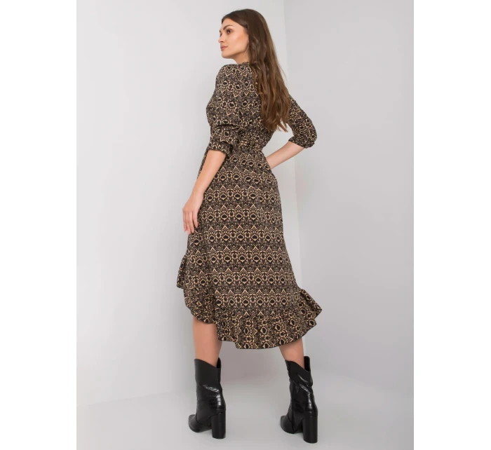 Šaty DHJ SK 13865 1.53P černá a béžová