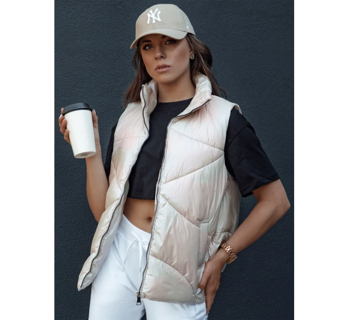 Dámská prošívaná vesta HOLO béžová FashionStreet TY4520