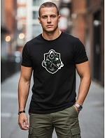 Pánské streetwearové tričko s potiskem černé FashionStreet NX088R
