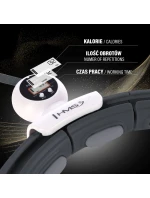 MAGNETICKÝ HULA HOP SET ČERNÝ HHM15 S POČÍTADLEM HMS + ZEŠTÍHLUJÍCÍ PÁS BR163 ČERVENÝ