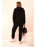 Dámský komplet bavlněný model 21310088 s potiskem černý - K-Fashion