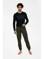 Pyžamo Badge 40040-99X Black-Khaki - Henderson