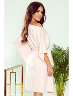 SOFIA - Dámské motýlkové šaty v pastelově růžové barvě 287-4