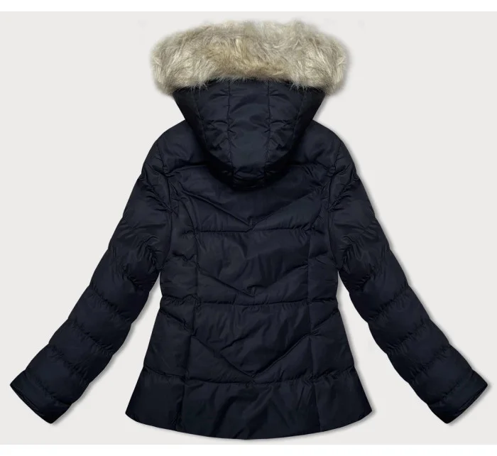 Černá krátká dámská prošívaná zimní bunda model 21247084 - J.STYLE Černá krátká dámská prošívaná zimní bunda model 21247084 - J.STYLE