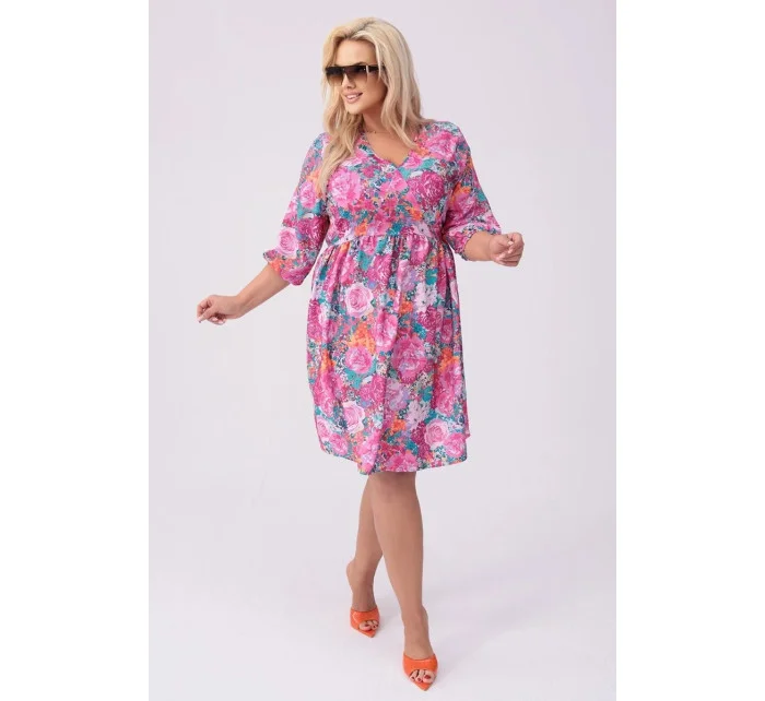 dámské letní květované šaty model 20070170 - Moon dámské letní květované šaty model 20070170 - Moon