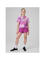 Dívčí rychleschnoucí sportovní tričko model 22210019 dětské - 4F Dívčí rychleschnoucí sportovní tričko model 22210019 dětské - 4F