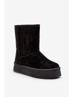 Dámské sněžné boty zateplené kožešinou Černá Abrams Dámské sněžné boty zateplené kožešinou Černá Abrams