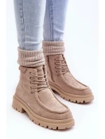 Dámské Boty Na Zip Bežové model 21636271 - Boto Dámské Boty Na Zip Bežové model 21636271 - Boto