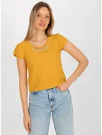 Dámská halenka LK BZ model 18309937 tmavě žlutá - FPrice