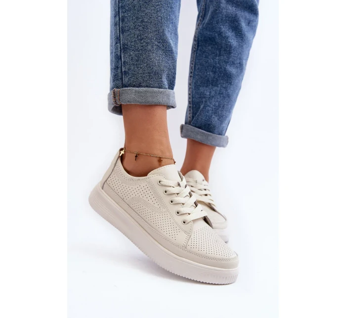 Dámské kožené sportovní boty tenisky bílé Failla Dámské kožené sportovní boty tenisky bílé Failla