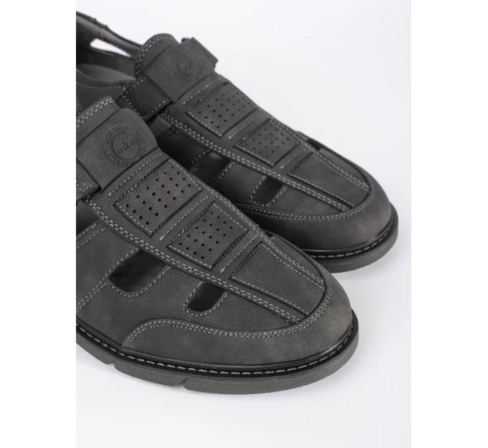 Moderní šedo-stříbrné pánské polobotky Moderní šedo-stříbrné pánské polobotky